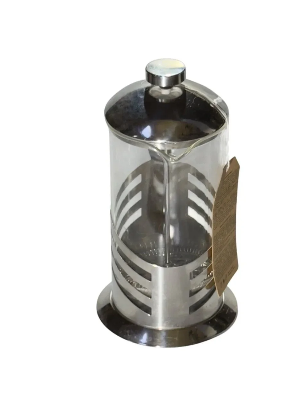 Brandani Italian Style Stainless Steel & Glass French Press Coffee Maker